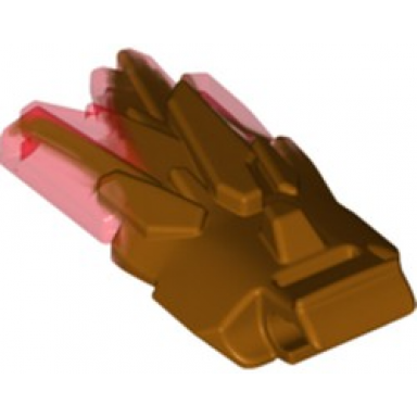 pearl gold energy burst with wide clip and marbled trans-red pattern