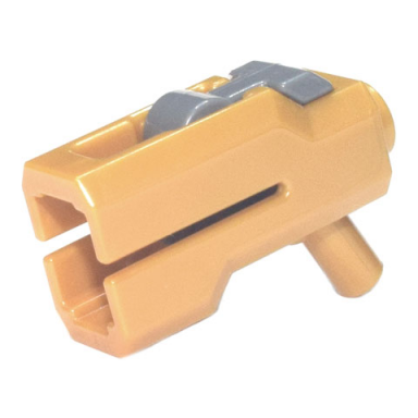 pearl gold minifigure weapon bazooka mini blaster shooter with dark bluish gray trigger 69767 69755