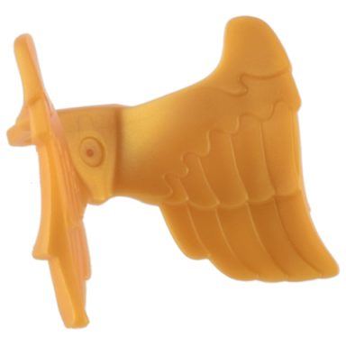 pearl gold minifigure wings angel with neck bracket