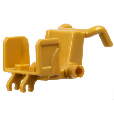 pearl gold minifigure utensil wheelchair seat with open sides and high arm rests