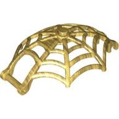 pearl gold minifigure weapon spider web large hemisphere shape with bar handle and clips