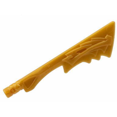pearl gold minifigure weapon sword with serrated blade with dragon head ninjago sword of fire