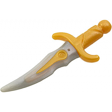 pearl gold minifigure weapon dagger with pearl light gray blade