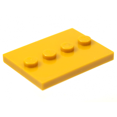 pearl gold tile modified 3 x 4 with 4 studs in center