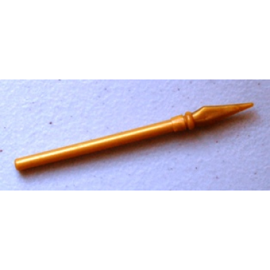 pearl gold minifigure weapon pike spear elaborate with molded pearl gold tip pattern