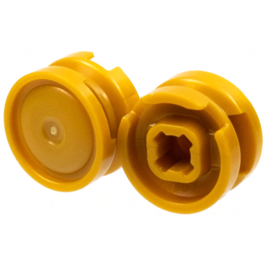 pearl gold wheel 11mm d x 6mm with smooth hubcap