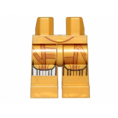 pearl gold hips and legs with sw c-3po droid pattern