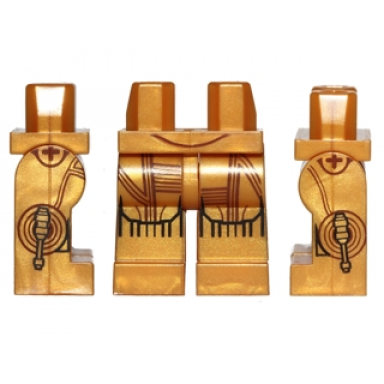 pearl gold hips and legs with sw c-3po droid with leg side printing pattern