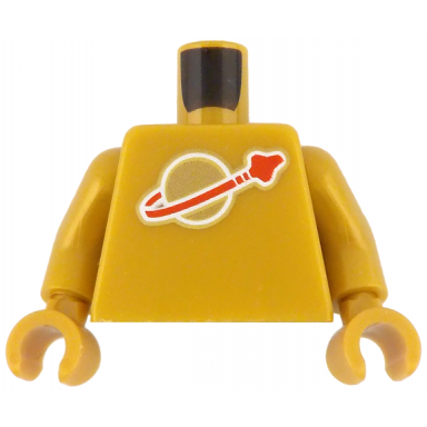 pearl gold torso with classic space logo high on torso pattern inside with ribs second reissue pearl gold arms pearl gold hands