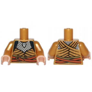 pearl gold torso lotr robe with silver scale mail and orange belt pattern pearl gold arms light nougat hands