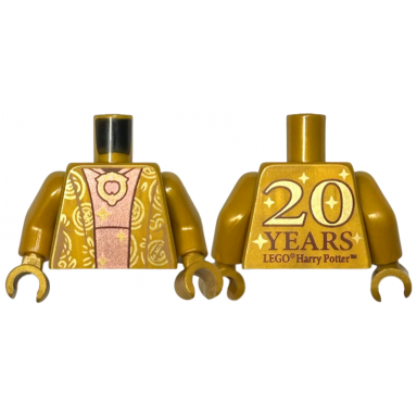pearl gold torso robe with circles copper dress and medallion 20 years lego harry potter on back pattern pearl gold arms pearl gold hands