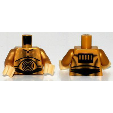 pearl gold torso sw c-3po pattern pearl gold arms pearl light gold hands