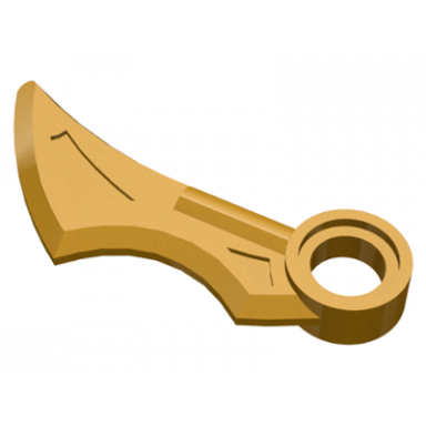pearl gold wing 1 x 4 with pin hole