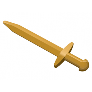 pearl gold minifigure weapon sword greatsword pointed with thin crossguard