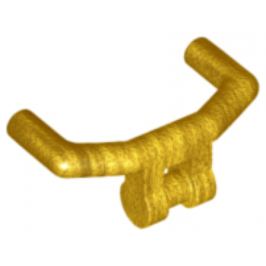 pearl gold minifigure utensil handlebars with angular handles