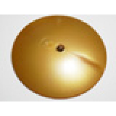 pearl gold dish 9 x 9 inverted with pin hole radar