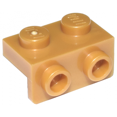 pearl gold bracket 1 x 2 - 1 x 2