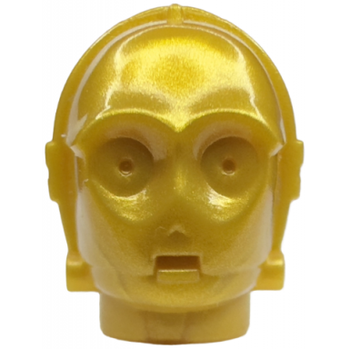 pearl gold minifigure head modified sw 3po tc series protocol droid plain c-3po k-3po r-3po