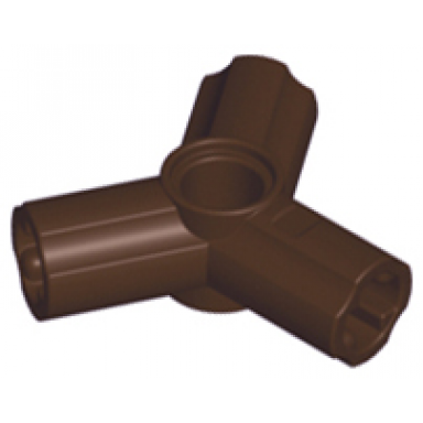 dark brown technic axle and pin connector triple