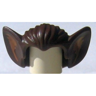 minifigure hair bat ears with medium nougat inner ear pattern