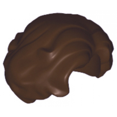 dark brown minifigure hair female short wavy with side part