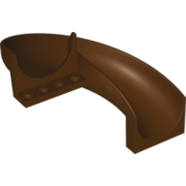 dark brown slide playground 7 x 12 x 8 1 3 curved 180 degrees
