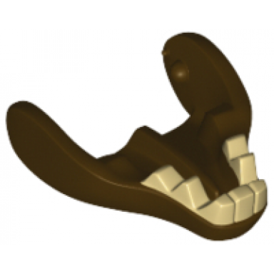 dark brown warg jaw lower with tan teeth pattern