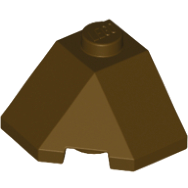 dark brown wedge 2 x 2 slope 45 corner