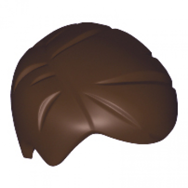 dark brown minifigure hair short combed sideways part right