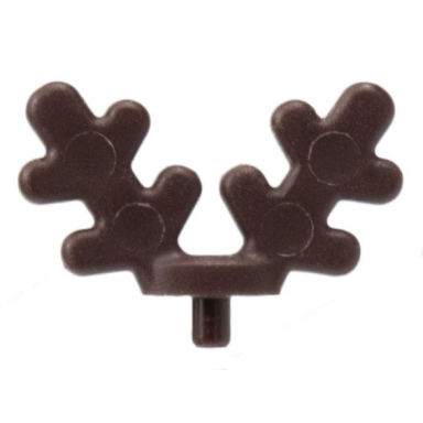 dark brown minifigure antlers with small pin