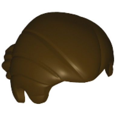dark brown minifigure hair straight cut and short ponytail