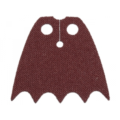 dark brown minifigure cape cloth with top holes and scalloped 5 points bottom batman long circle neck cut - spongy stretchable fabric