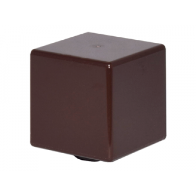 dark brown minifigure head modified cube plain