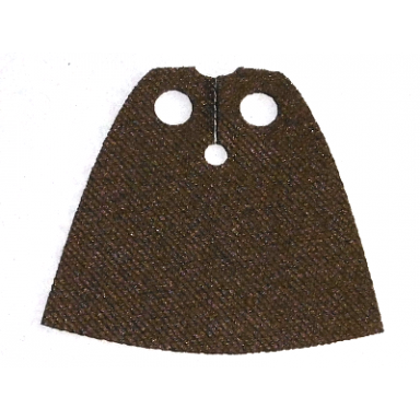 dark brown minifigure cape cloth standard - spongy stretchable fabric - 3.9cm height