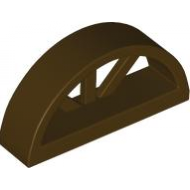 dark brown window 1 x 4 x 1 2 3 with spoked rounded top