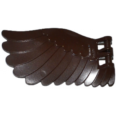 dark brown wing 4 x 7 right with feathers and bar handles
