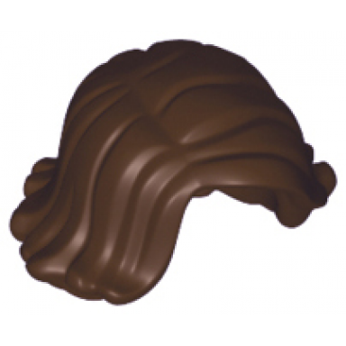 dark brown minifigure hair female short swept sideways