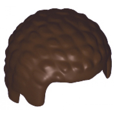 dark brown minifigure hair male with coiled texture