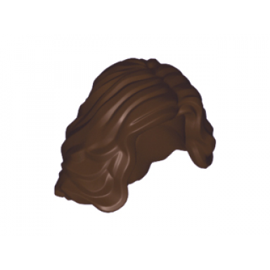 dark brown minifigure hair female mid-length wavy