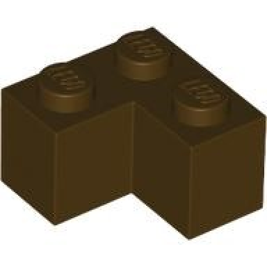 dark brown brick 2 x 2 corner