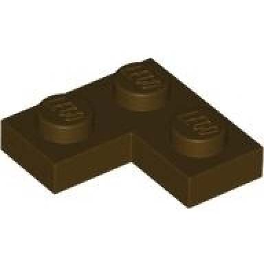 dark brown plate 2 x 2 corner