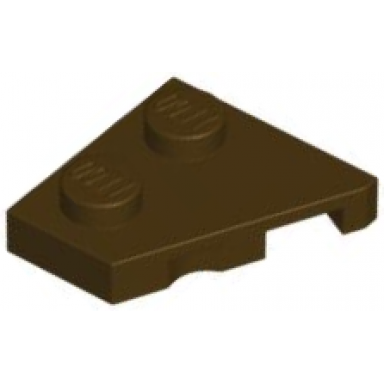 dark brown wedge plate 2 x 2 left