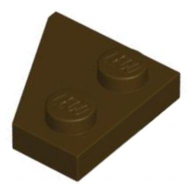 dark brown wedge plate 2 x 2 right