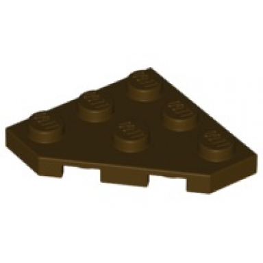 dark brown wedge plate 3 x 3 cut corner