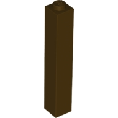 dark brown brick 1 x 1 x 5 - solid stud