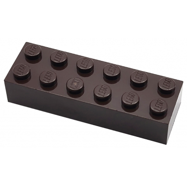 dark brown brick 2 x 6