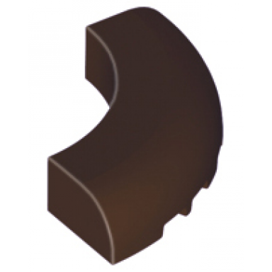dark brown brick round corner 5 x 5 without studs