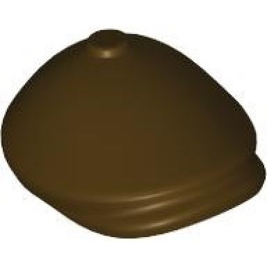 dark brown minifigure headgear hat flat cap