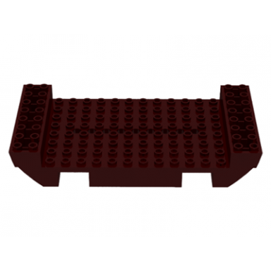 dark brown boat hull large middle 8 x 16 x 2 1 3 with 8 or 9 holes