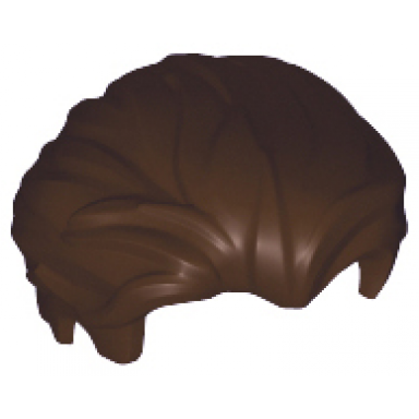 dark brown minifigure hair swept back with slight widows peak and short sideburns